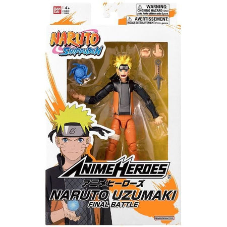 Figura di Anime Heroes - Bandai - Naruto Shippuden - Naruto Uzumaki (Battaglia finale) - 17 cm
