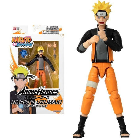 Figura di Anime Heroes - Bandai - Naruto Shippuden - Naruto Uzumaki (Battaglia finale) - 17 cm