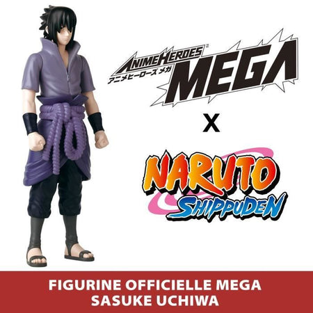 Figura articolata grande - BANDAI - Anime Heroes - Naruto Shippuden - Anime Heroes Mega Figure 30 cm - Sasuke Uchiha