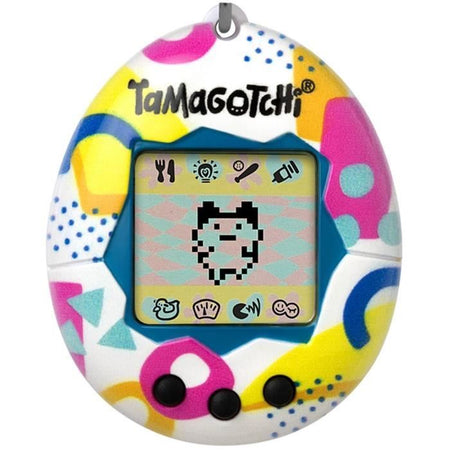 Tamagotchi - BANDAI - Tamagotchi originale - Memphis Style - animale domestico elettronico virtuale con schermo a colori, 3 pulsanti e giochi