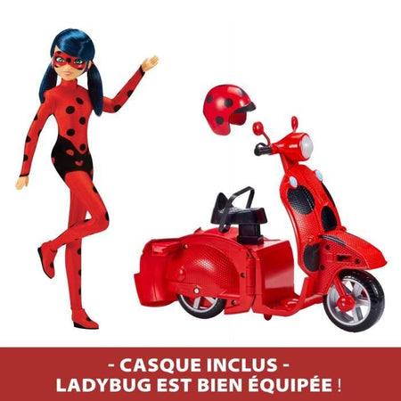 Scooter Miracollous Switch'n Go + Ladybug Lucky Charm Bandai 26 cm bambola articolata - P50668