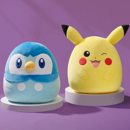 Peluche - BANDAI - Pokémon - Squishmallows 50 cm - Piplup - Peluche grande ultramorbido - JWS00049