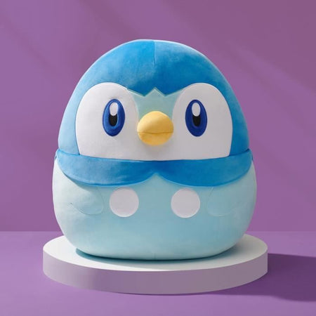 Peluche - BANDAI - Pokémon - Squishmallows 50 cm - Piplup - Peluche grande ultramorbido - JWS00049