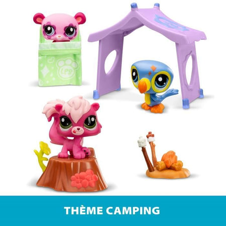 Pacchetto tematico 3 animali domestici - BANDAI - Littlest Pet Shop Camping - Animali e accessori
