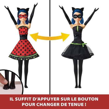 Bambola Trasformazione Coccinella - BANDAI - Miraculous 26 cm - Cambio vestito