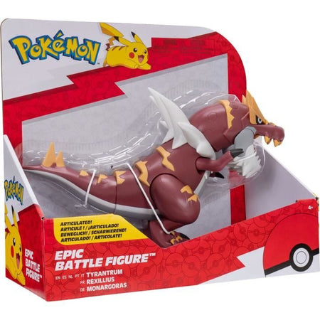 Figura - BANDAI - Pokémon leggendario Rexilius - 30 cm, articolato, scala cartone animato