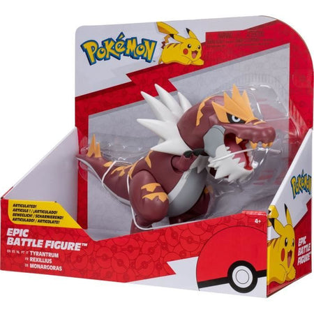 Figura - BANDAI - Pokémon leggendario Rexilius - 30 cm, articolato, scala cartone animato