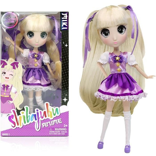 Grande bambola Kawai in stile giapponese da 30 cm - Miki Doll - BANDAI - Licenza ufficiale Shibajuku Anime