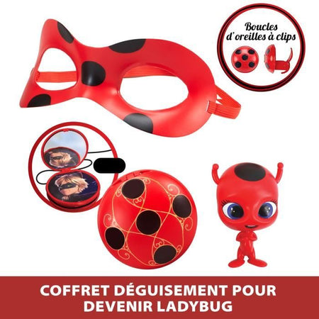 Costume da Coccinella - Maschera specchio Yoyo Orecchini Kwami Tikki - BANDAI - Miraculous Ladybug - Set di trasformazione