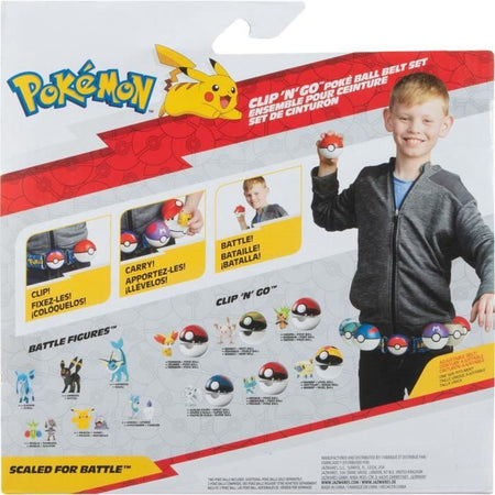 Cintura - BANDAI - Pokémon Clip 'N' Go - 1 cintura, 2 Poké Ball e 1 statuetta Squirtle 5 cm