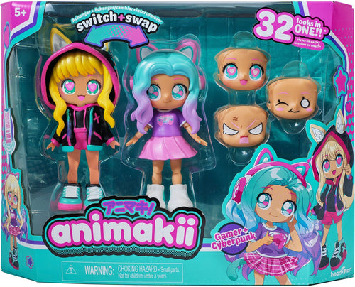 Bambola personalizzabile - BANDAI - Animakii - HEA26350 - CyberPunk e Gamer