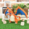 Figura Pokémon Charizard - BANDAI - Nanoblock - Figura in mattoncini 860 pezzi - Kit di costruzione - NBPM80