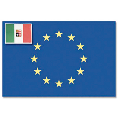 Bandiera Europa+Italia Cm.20X30