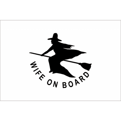 Bandiera Moglie A Bordo Cm.20X30