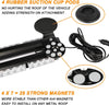 BARRA LED LAMPEGGIANTE STROBO GIALLO 56LED 12-24V BASE MAGNETICA EMERGENZA SOCCORSO 16 GIOCHI DI LUCE IN ALLUMINIO