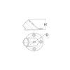 Base Inox Tonda 60° Ø Mm.25