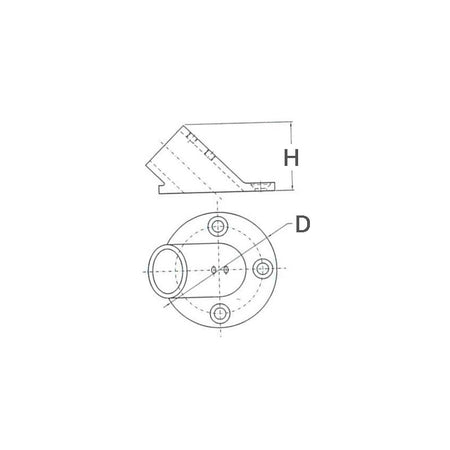 Base Inox Tonda 60° Ø Mm.25