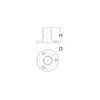 Base Inox Tonda 90° Ø Mm.25