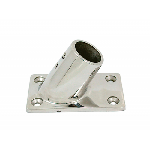 Base Rett. Inox 60° Ø Mm.22