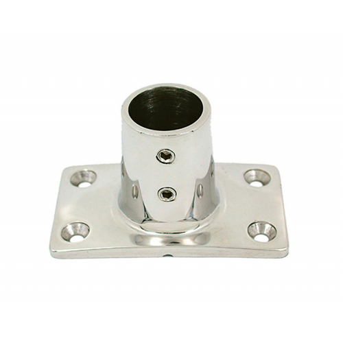Base Rett. Inox 90° Ø Mm.25