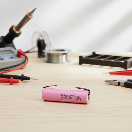 1 Batteria 18650 Samsung INR-35E 3500mAh 3,7V Ricaricabile Lamella Saldare Litio Pacco batteria ricambio