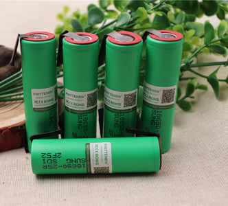 1 Batteria 18650 Samsung 3,7V 2500mAh INR-25R litio Ricaricabile Lamella Saldare Pacco Batteria