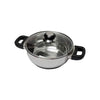 BAUMALU 331974 Casseruola in acciaio inossidabile 24 cm con coperchio in vetro zaffiro bachelite