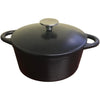 Casseruola in ghisa - BAUMALU - 336407 - Rotonda 26 cm - Nero opaco