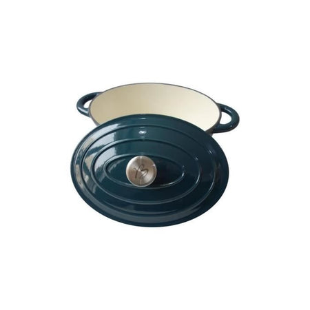 Casseruola BAUMALU 30 cm - Forma ovale - Verde blu