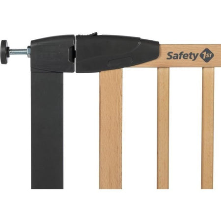 SAFETY 1ST SIMPLY CLOSE WOOD & META, A pressione, 73-80 cm (Max. 94 cm), senza viti né fori, Apertura con una mano, Legno e Grafite