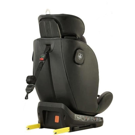 Seggiolino auto girevole - BBGO - Wondersafe - Dalla nascita ai 12 anni - I-SIZE 40-150 cm - ISOFIX Top Tether - Grigio - Fibra di bambù Ecopelle