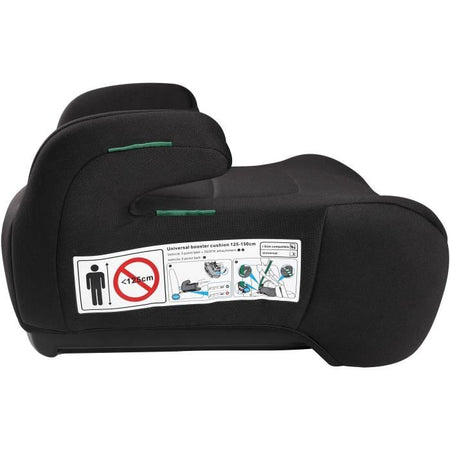 Seggiolino auto rialzato - BBGO - Kissyrider - 6-12 anni - I-SIZE 125-150 cm - Con cintura - Nero - Rivestimento sfoderabile e lavabile