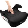 Seggiolino auto rialzato - BBGO - Kissyrider - 6-12 anni - I-SIZE 125-150 cm - Con cintura - Nero - Rivestimento sfoderabile e lavabile