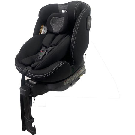 Seggiolino auto girevole - BBGO - Blissrider - Dalla nascita ai 12 anni - I-SIZE 40-150 cm - ISOFIX - Nero e grigio - Similpelle