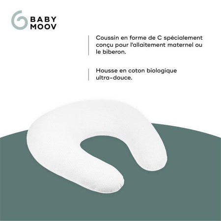 BABYMOOV B.LOVE Cuscino premaman e allattamento, certificato oeko-Tex e biologico, grigio minerale