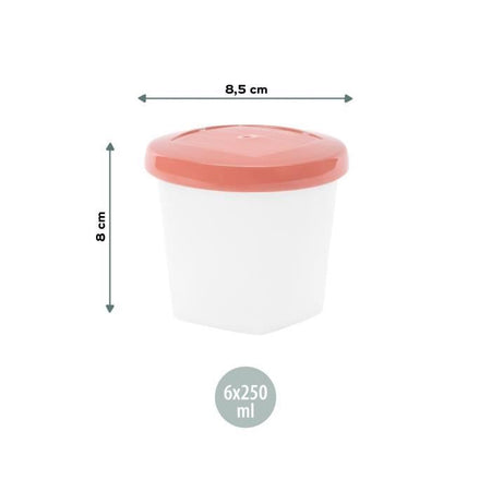 BabyMoov Conservation Pots Biosourcés - Lotto di 6x250ml