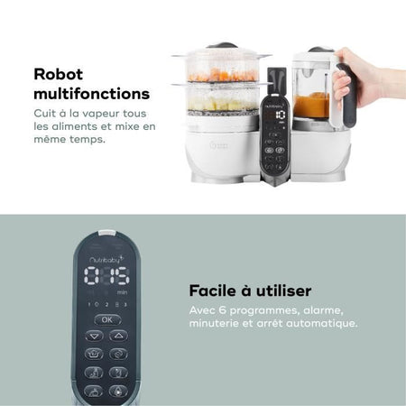 Babymoov Pack Nutribaby ( +) White & 3 Babybols 180ml + 2 Spooner - Ideale per la diversificazione