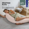 BABYMOOV Doomoo Buddy cuscino maternità, comfort unico dalla gravidanza all'allattamento, rosa nuvola