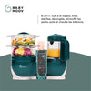 BabyMoov Nutribaby+ - Robot multifunzione 6 in 1 - pentola -vapore/mixer, verde opale