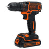 BLACK & DECKER BDCDC18BAFC - Trapano avvitatore - Batteria Li Ion 2x18 V + 80 accessori - Arancione