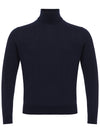 Colombo Dolcevita Blu Navy Cashmere e Seta da uomo