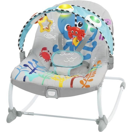 Sedia a sdraio altalena - BABY EINSTEIN - Ocean Explorers Kick to It Opus Musical Infant to Infant Rocker - Bambini da 0 a 30 mesi
