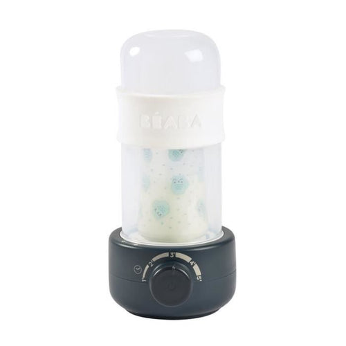 BEABA Baby milk second, scaldabiberon a vapore, blu notte