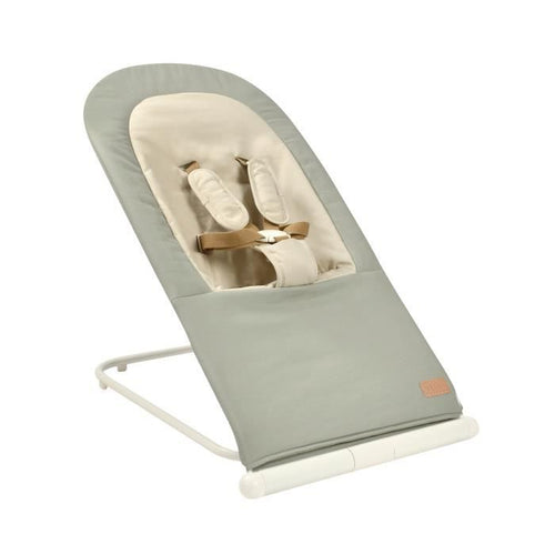 BABA, Sedia a sdraio pieghevole, 3 inclinazioni in 1 pulsante, Ultra compatta e sottile, Facile relax - Lichen
