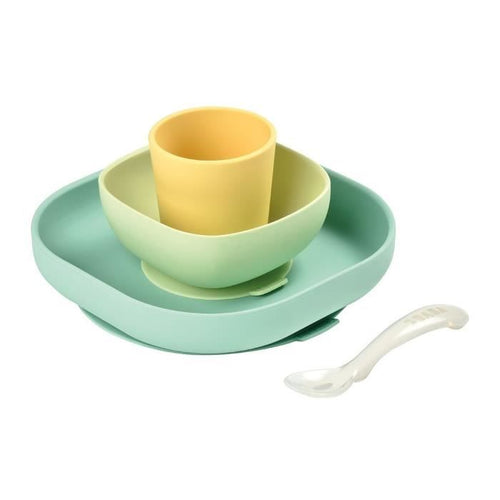 BEABA Set di ventose in silicone a 4 pezzi - Giallo