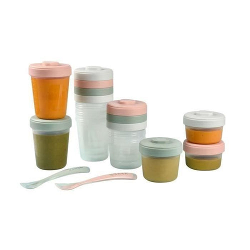 BEABA Pack 1  pasto Eucalipto (2x90ml + 4x150ml + 6x250ml + 2 misurini 1a età)