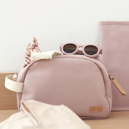 BEABA, Beauty case per bebè in tela rosa cipria