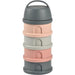 Beaba, scatola di dosser, 4 compartimenti, grigio minerale / rosa
