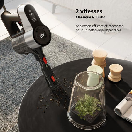 Beko VRT50121VR multifunzione wireless aspirapolvere scopa - 21.6V - 45 minuti di autonomia - tecnologia ciclonica - pennello retroilluminato