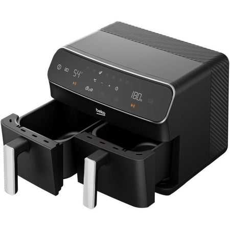 Friggitrice ad aria calda multifunzione - BEKO - FRL5388B - 2400 W - 8,5 L per 2 kg di patatine - 2 vasche (2x 4,5 L) - Nero
